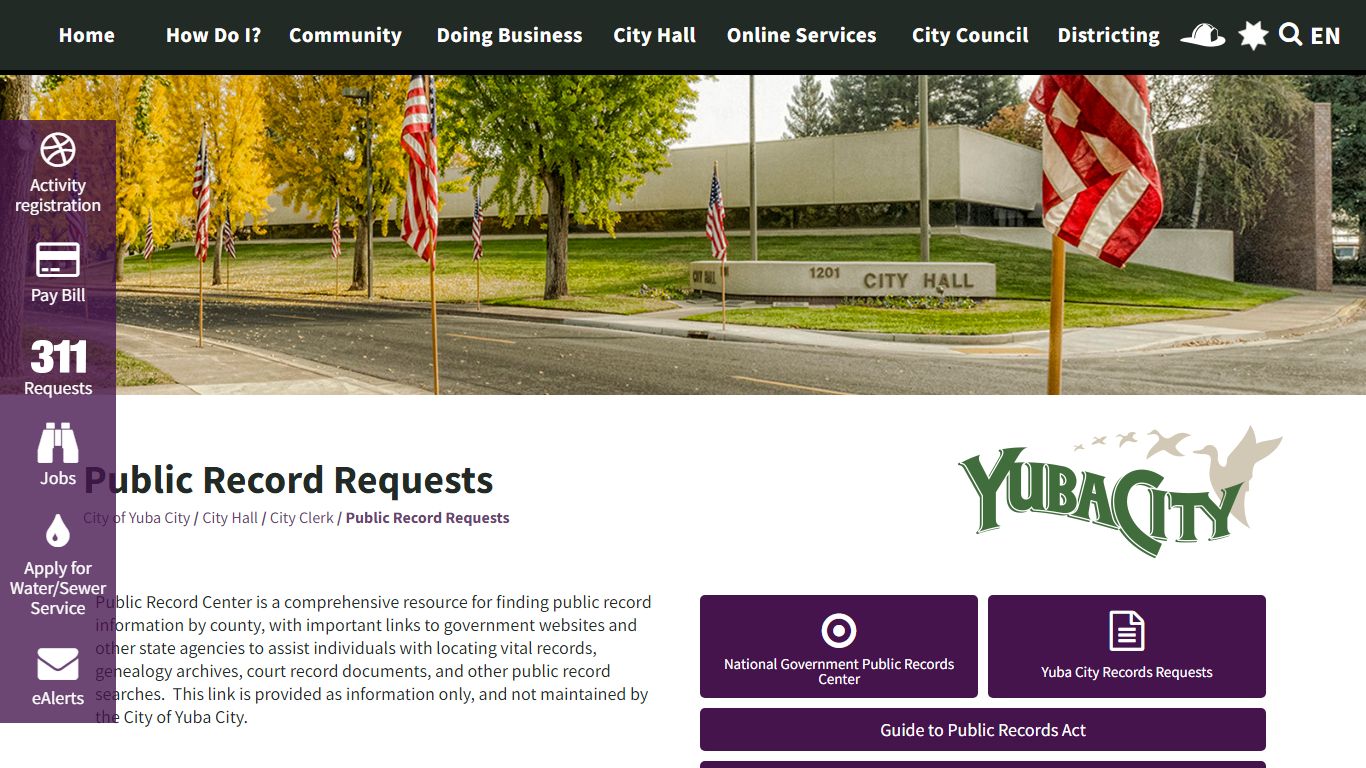 Public Record Requests - City of Yuba City